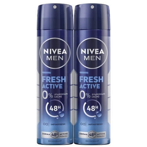 Nivea Men Deospray Fresh Active 2x150ml Nivea Men Deospray Fresh Active 2x150ml