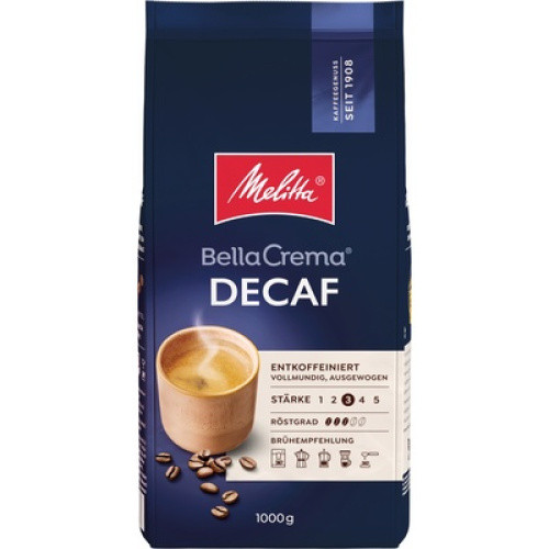Melitta Bella Crema Decaffeinato ganze Bohnen 1kg Melitta Bella Crema Decaffeinato ganze Bohnen 1kg