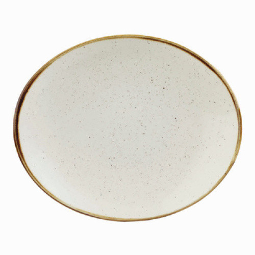 Platte oval Serie STONECAST barley white 19 cm Platte oval Serie STONECAST barley white 19 cm