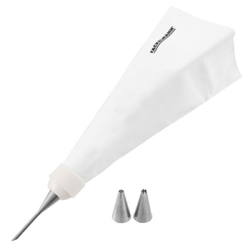 Spritzbeutel-Set rostfrei 3Tüllen + Adapter 31 cm Baumwolle Spritzbeutel-Set rostfrei 3Tüllen + Adapter 31 cm Baumwolle