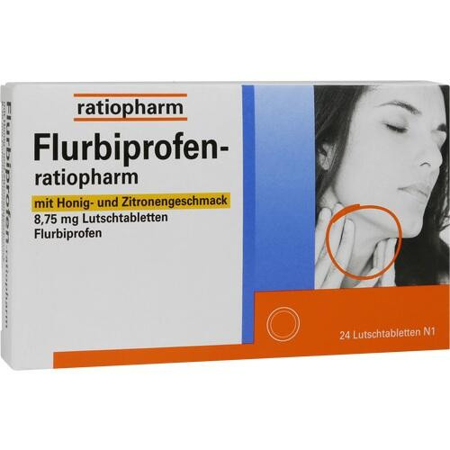 Flurbiprofen-ratiopharm mit Honig- und Zitronengeschmack 8,75 mg Lutschtabletten Flurbiprofen-ratiopharm mit Honig- und Zitronengeschmack 8,75 mg Lutschtabletten