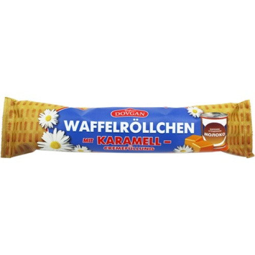 Waffelröllchen mit Karamellcreme 45g Waffelröllchen mit Karamellcreme 45g