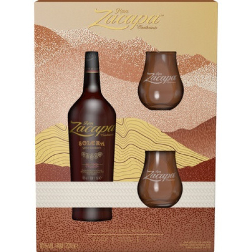 Ron Zacapa Solera Geschenkpackung mit 2 Gläsern 40% 0,7l Ron Zacapa Solera Geschenkpackung mit 2 Gläsern 40% 0,7l