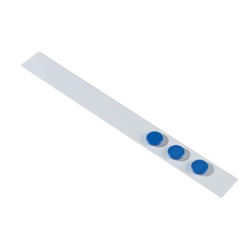 Wandleistenset 500x50mm weiß m.3 Magneten 32mm blau 1Set Wandleistenset 500x50mm weiß m.3 Magneten 32mm blau 1Set