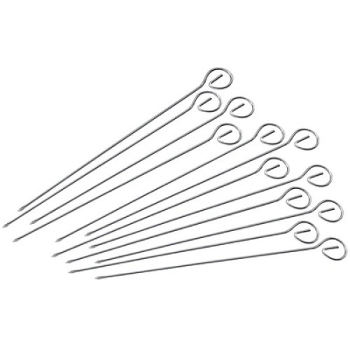 12 Schaschlikspieße 21 cm Edelstahl 12 Schaschlikspieße 21 cm Edelstahl