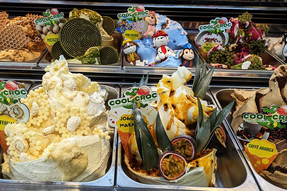 Es gibt auch ungewöhnliche Eissorten im Eiscafé CoolCroc in Hilden und Solingen, zum Beispiel mit Popcorn
