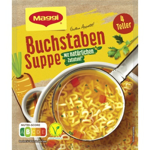Buchstabensuppe für 4 Teller Buchstabensuppe für 4 Teller