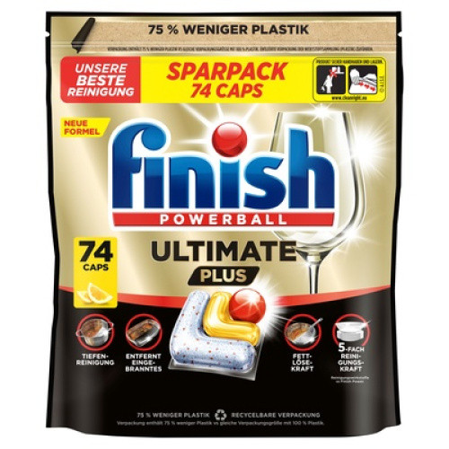 Finish Ultimate Plus Citrus Caps Sparpack 74St Finish Ultimate Plus Citrus Caps Sparpack 74St