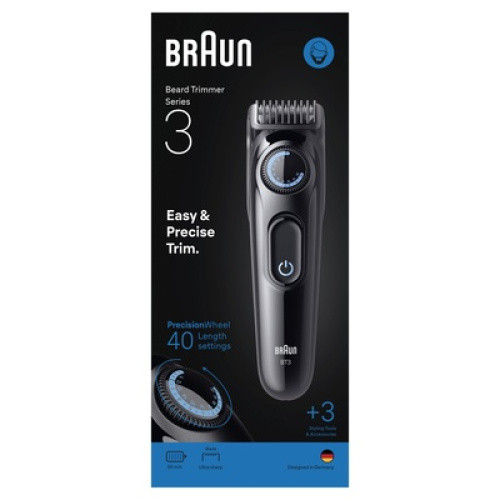 Der Braun Barttrimmer Series 3 - für müheloses Styling in Perfektion. Ausgestattet mit ultrascharfen Der Braun Barttrimmer Series 3 - für müheloses Styling in Perfektion. Ausgestattet mit ultrascharfen