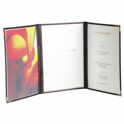 Securit® Crystal - transparente A4 Speisekarte für 6 Einlagen A4 Seiten Securit® Crystal - transparente A4 Speisekarte für 6 Einlagen A4 Seiten