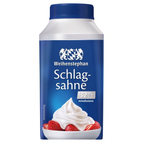 Weihenstephan frischer Alpen-Schlagsahne 32% 250g Weihenstephan frischer Alpen-Schlagsahne 32% 250g