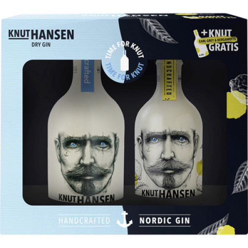 Knut Hansen Gin 42% + 1 Flasche Knut Hansen alkoholfrei Gratis 0,5L Knut Hansen Gin 42% + 1 Flasche Knut Hansen alkoholfrei Gratis 0,5L