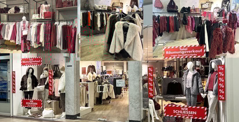 Rabatte auf Wintermode in der Bismarckpassage 