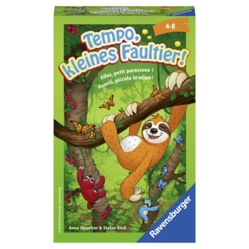 ´Tempo, kleines Faultier!´ ist ein außergewöhnliches Wettlaufspiel für Kinder ab 4 Jahren. Vier klei ´Tempo, kleines Faultier!´ ist ein außergewöhnliches Wettlaufspiel für Kinder ab 4 Jahren. Vier klei