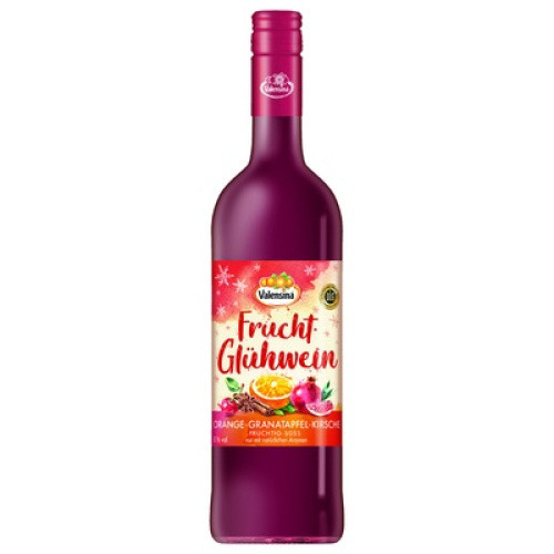 Valensina Fruchtglühwein Orange-Granatapfel-Kirsche lieblich 0,75l Valensina Fruchtglühwein Orange-Granatapfel-Kirsche lieblich 0,75l