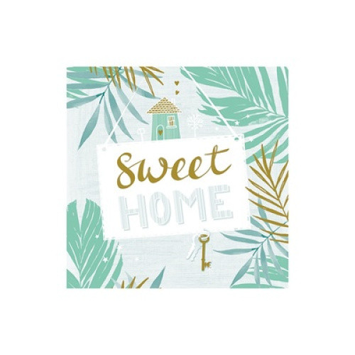 Servietten mint ´Sweet Home´ 33x33cm 3lg. 1/4-Falz 30St Servietten mint ´Sweet Home´ 33x33cm 3lg. 1/4-Falz 30St