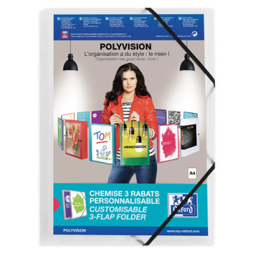 Eckspannermappe ´polyvision´ A4 3 Klappen farblos 1St Eckspannermappe ´polyvision´ A4 3 Klappen farblos 1St