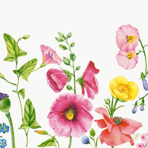 Servietten ´Flowy Meadow´ 40X40cm 4lg. 50St Servietten ´Flowy Meadow´ 40X40cm 4lg. 50St