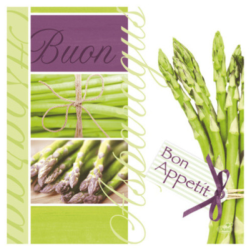 Zelltuch Servietten ´Spargel´ 50St Zelltuch Servietten ´Spargel´ 50St
