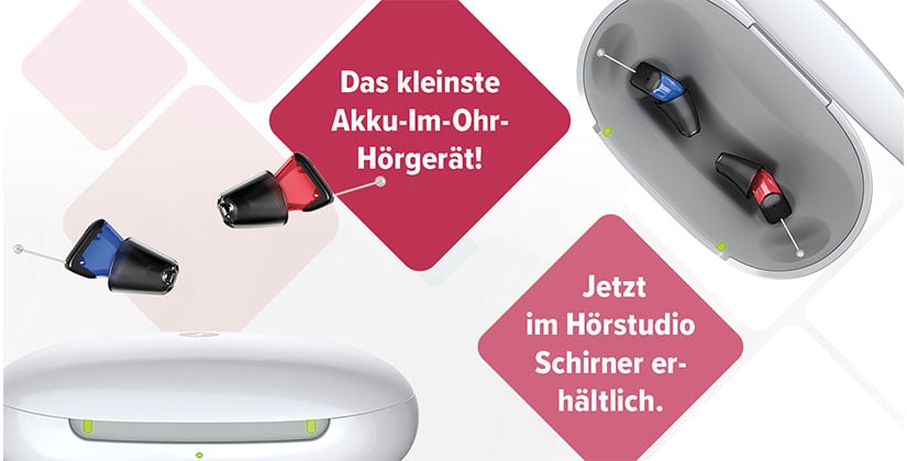 Kleinstes Im-Ohr-Hörgerät mit Akku jetzt im Hörstudio Schirner erhältlich