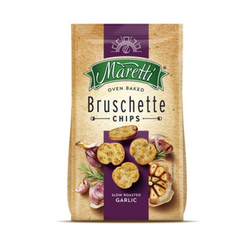 Bruschetta Chips mit langsam geröstetem Knoblauch 150g Bruschetta Chips mit langsam geröstetem Knoblauch 150g