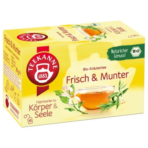 Bio Kräutertee Frisch und Munter Teekanne 18x2g Bio Kräutertee Frisch und Munter Teekanne 18x2g
