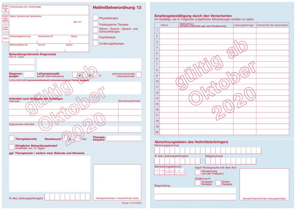 Heilordnung-Formular