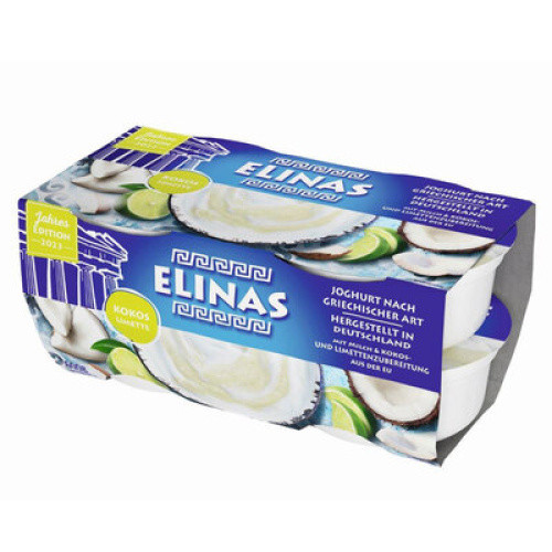 Joghurt nach griechischer Art Kokos-Limette frisch 4x150g Joghurt nach griechischer Art Kokos-Limette frisch 4x150g