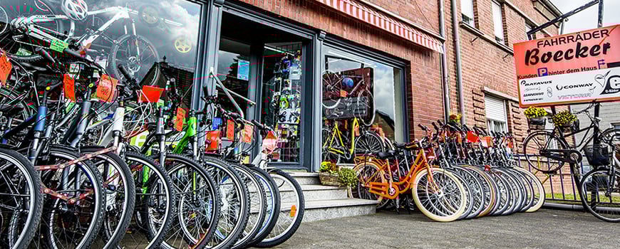 Ob Klingel oder Sattel, bei Boecker aus Dormagen findest Du ein großes Angebot an Fahrradzubehör