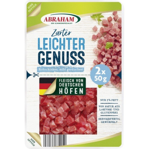 Leichtschinken gewürfelt frisch 2x50g Leichtschinken gewürfelt frisch 2x50g