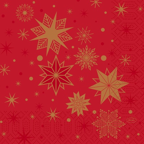 Zelltuch-Serviette 33x33cm 3-lagig 1/4 Falz Stargazing red 50St Zelltuch-Serviette 33x33cm 3-lagig 1/4 Falz Stargazing red 50St