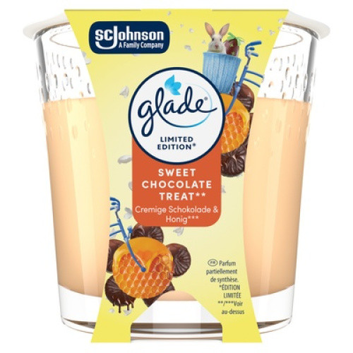 Glade Duftkerze Sweet Chocolat sorgt mit warmem Kerzenlicht und einem süßen Schokoladenduft für eine Glade Duftkerze Sweet Chocolat sorgt mit warmem Kerzenlicht und einem süßen Schokoladenduft für eine