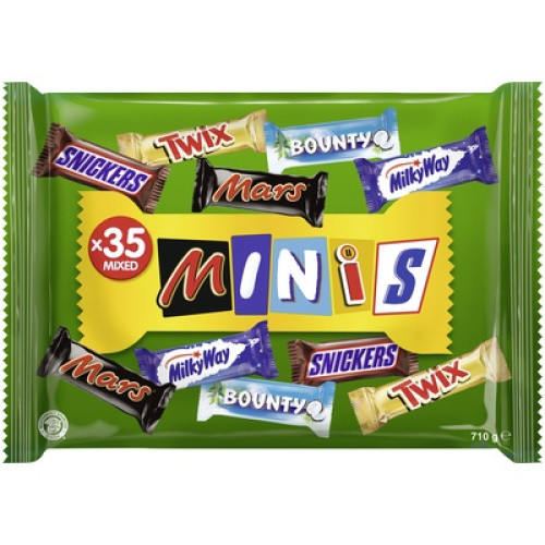 Mixed Minis 35 Stück verschiedene Schokoriegel in gemeinsamen Format 710g Mixed Minis 35 Stück verschiedene Schokoriegel in gemeinsamen Format 710g