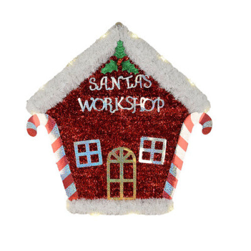 Lametta Haus mit LED, H. 46 cm Lametta Haus mit LED, H. 46 cm