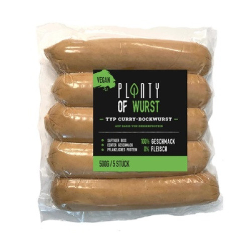 Curry-Bockwurst vegan frisch 5x100g Curry-Bockwurst vegan frisch 5x100g