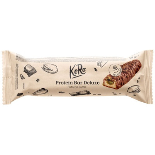 Protein Bar Deluxe Pistachio mit Vollmilchschokoladenüberzug 55g Protein Bar Deluxe Pistachio mit Vollmilchschokoladenüberzug 55g