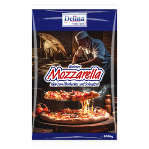 Mozzarella gerieben 40% frisch 2kg Mozzarella gerieben 40% frisch 2kg