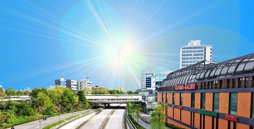 Fast die Hälfte des Stadtgebietes ist versiegelt – Platz 7 im landesweiten Ranking Fast die Hälfte des Stadtgebietes ist versiegelt – Platz 7 im landesweiten Ranking