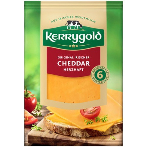 Irischer Cheddar herzhaft in Scheiben frisch 130g Irischer Cheddar herzhaft in Scheiben frisch 130g