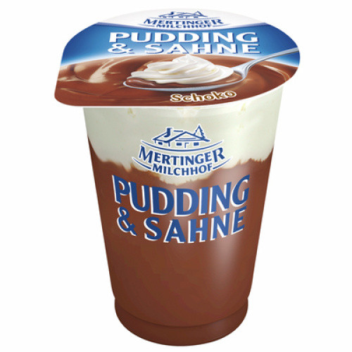 Mertinger Pudding Schoko mit Sahne frisch 125g Mertinger Pudding Schoko mit Sahne frisch 125g