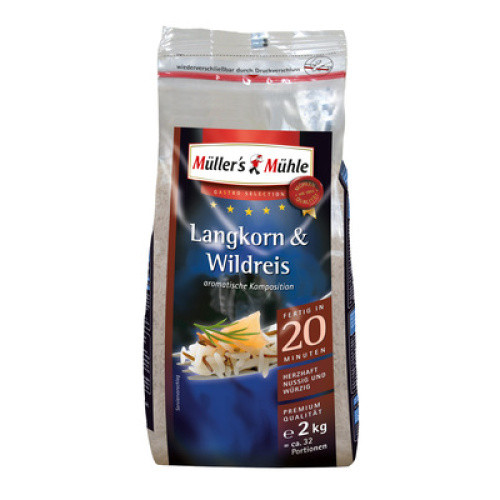 Parboiled Langkornreis & Wildreis 2kg Parboiled Langkornreis & Wildreis 2kg