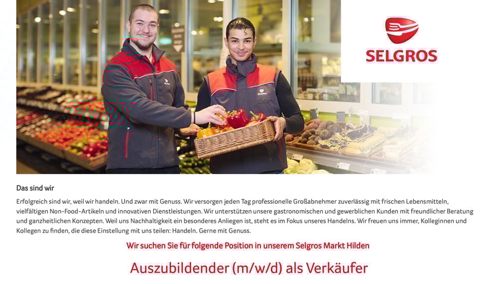 Selgros-Ausbildungsboerse