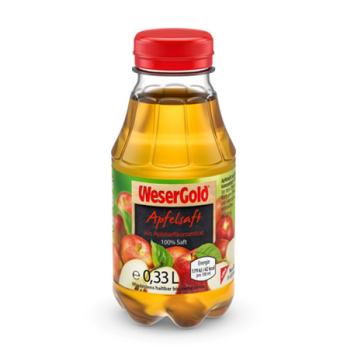 Wesergold Apfelsaft PET DPG 0,33L Wesergold Apfelsaft PET DPG 0,33L