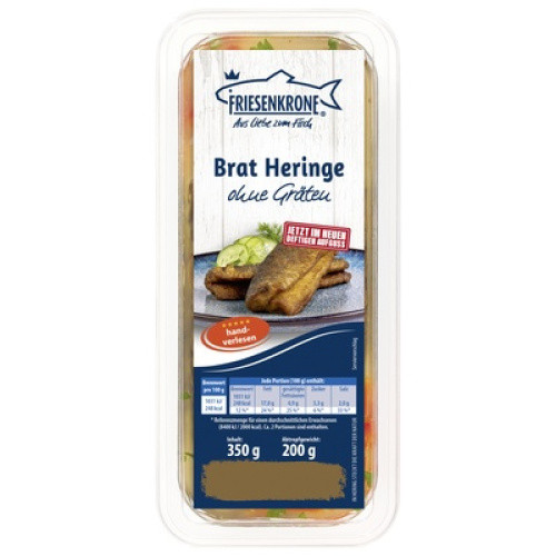 Brathering ohne Gräten frisch 350g Brathering ohne Gräten frisch 350g