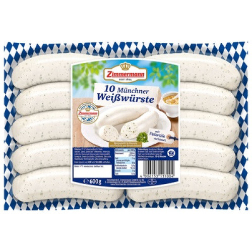 Weisswurst Münchner Art frisch 10x60g Weisswurst Münchner Art frisch 10x60g