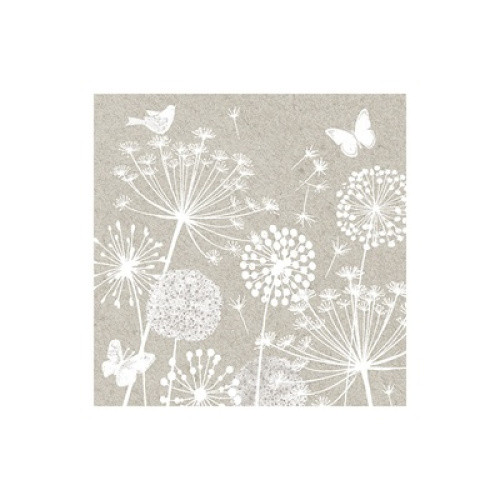 Servietten ´Meadow´ beige 33x33cm 3lg. 1/4-Falz 30St Servietten ´Meadow´ beige 33x33cm 3lg. 1/4-Falz 30St