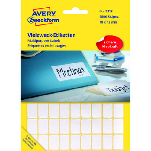 Vielzweck-Etiketten FP 18x12mm 3312 1800St Vielzweck-Etiketten FP 18x12mm 3312 1800St