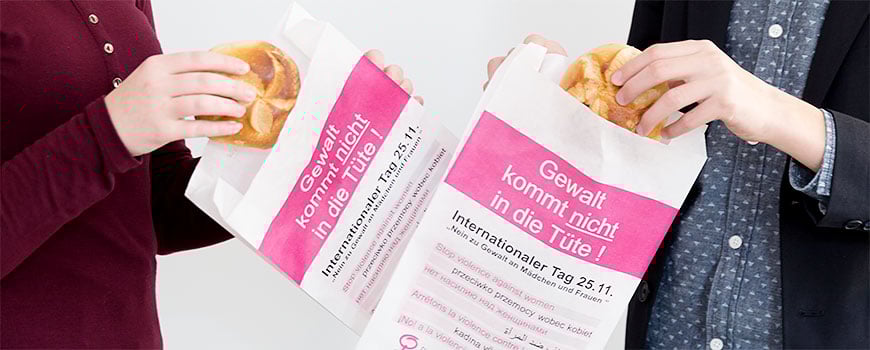 Hildener Bäcker und Gleichstellungsbeauftragte machen auf ein sensibles Thema aufmerksam