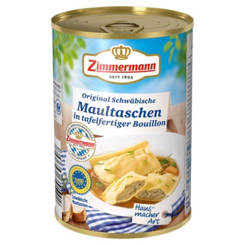 Original Schwäbische Maultaschen in Bouillon g.g.A. 400ml Original Schwäbische Maultaschen in Bouillon g.g.A. 400ml
