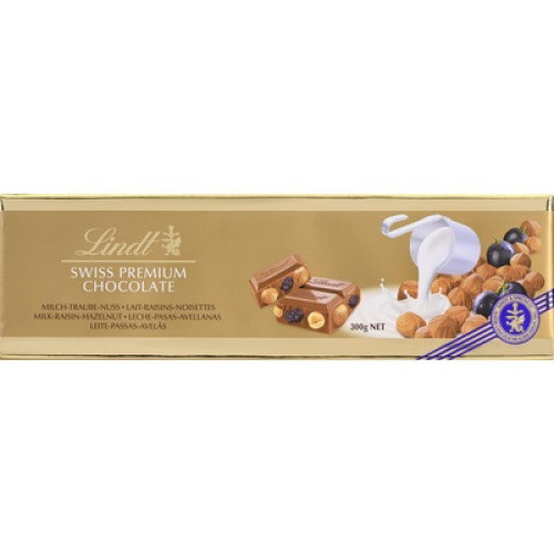 Tafel Schweizer Vollmilchschokolade Traube-Nuss 300g Tafel Schweizer Vollmilchschokolade Traube-Nuss 300g